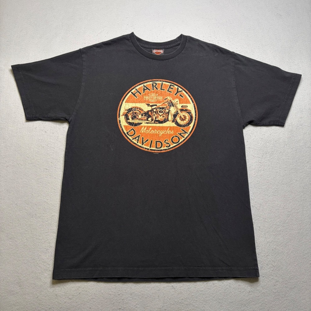 Harley Davidson T-Shirt Mens L Black Suburban Motors Graphic Tee Made in USA